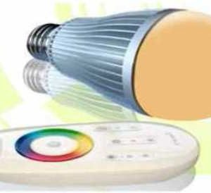 Sinergia GLOBE RGB 64000 COLORES E27-7W  Lámpara LED RGB 64000COLORES, Casquillo E-27 7w, Equiv 40w - 50.000h D60xH120