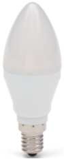 Sinergia LH Vela E14-3W 3000K Translucida, Lámpara Vela de LED Casquillo E-14 3w, Equiv. 25w - 30.000h. D35xH130. Color Cálido