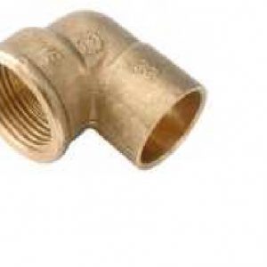 Codo Latón Roscar- Soldar H-H 3/4-22 , (90 GCu)"